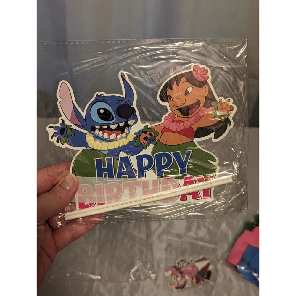 lilo and stitch Birthday Party Supplies Banners, Balloons And Cake Toppers